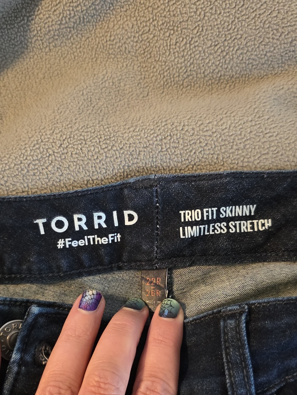 torrid Dark Blue Trio Fit Skinny Jeans
